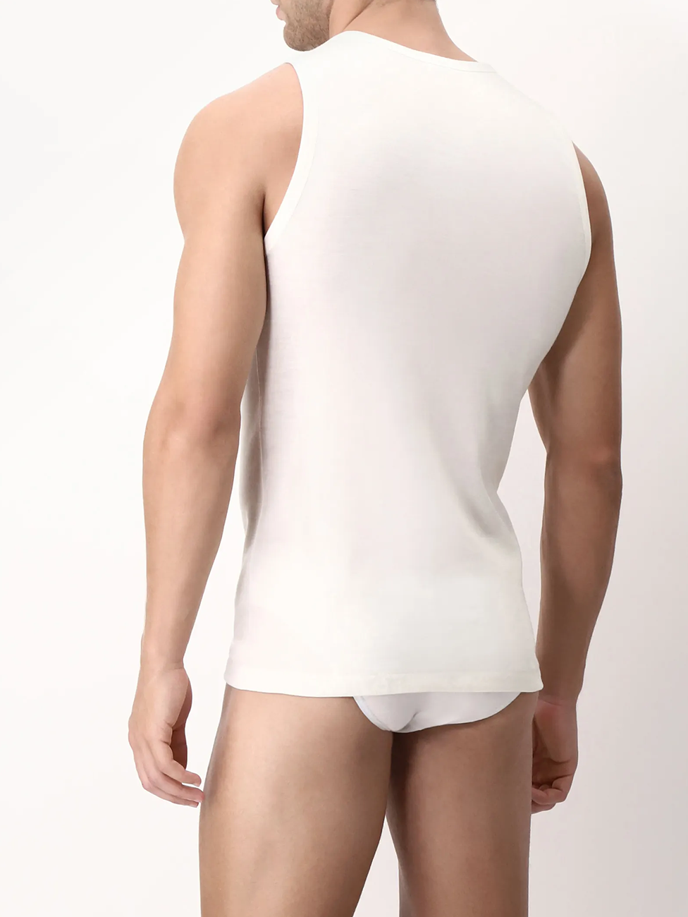 CAGI Wide Shoulder Wool and Cotton Tandem Tank Top