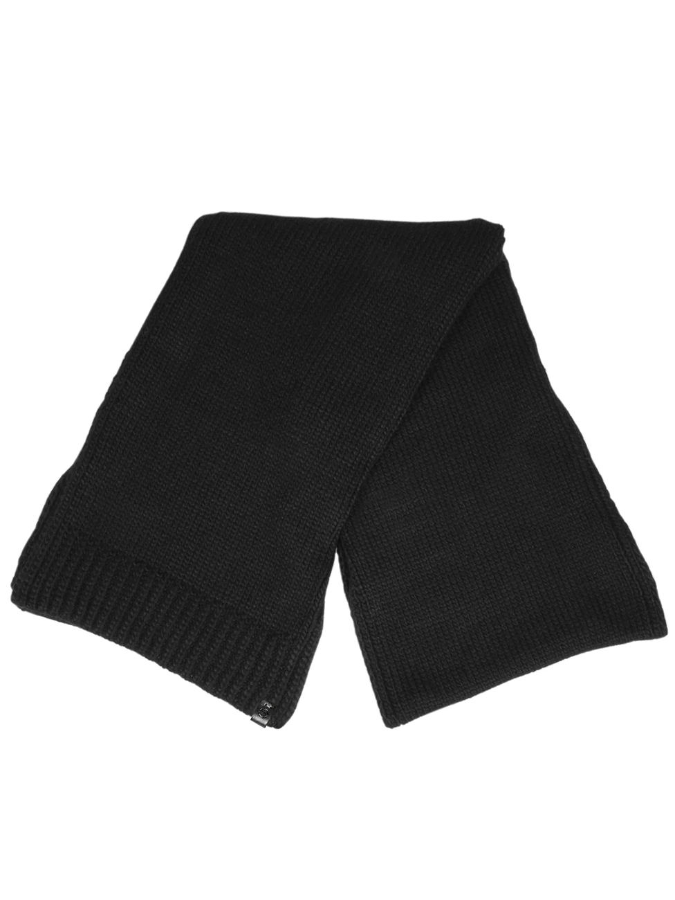 Isotoner Unisex Black Mixed Mesh Scarf