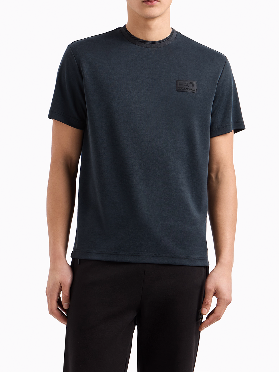 EA7 Lux Identity Modal-blend Piqué T-shirt