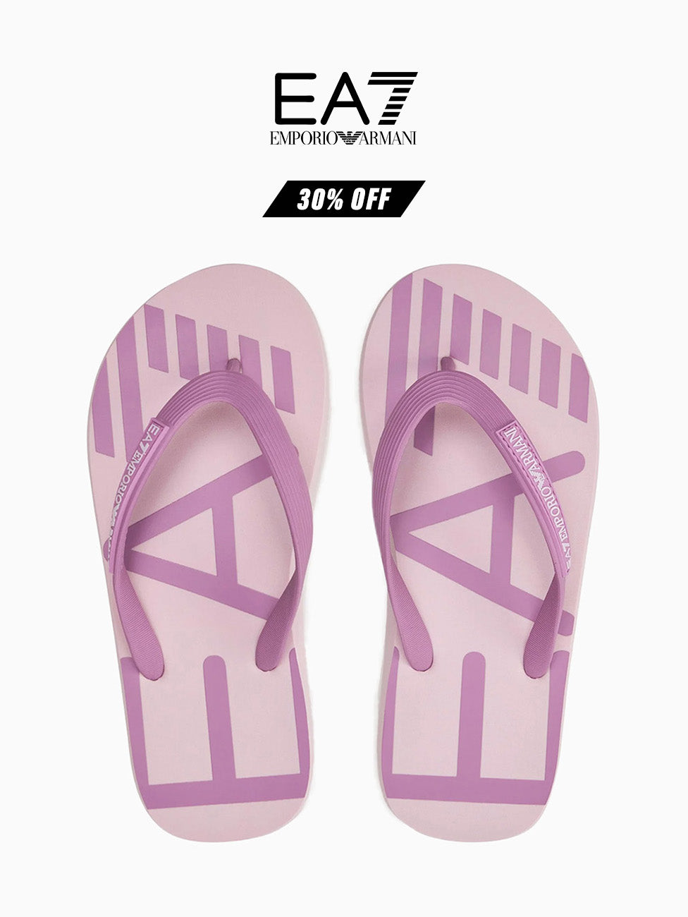EA7 Rose Rubber Flip Flops