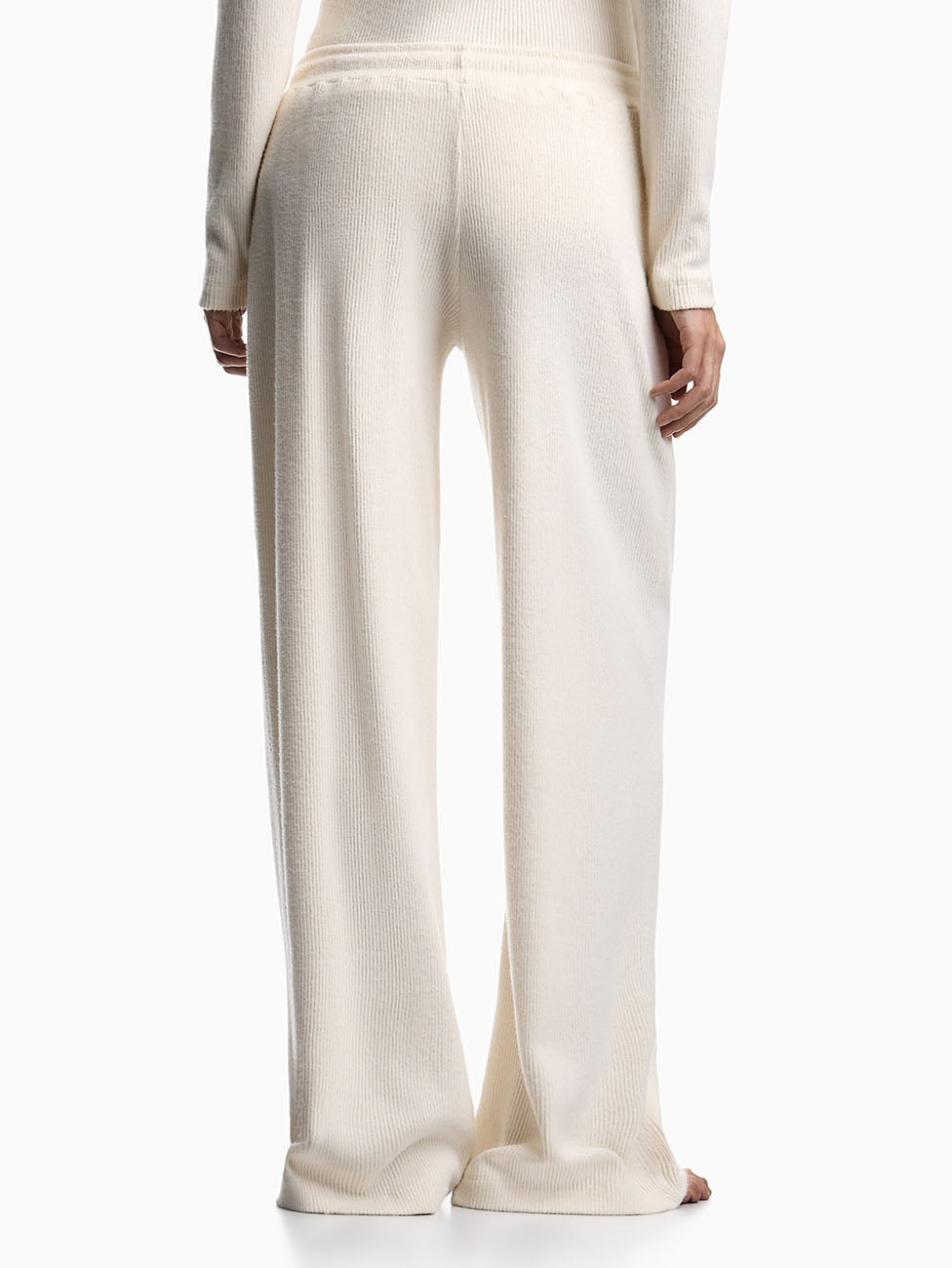 Emporio Armani Women's Ribbed Wide Leg Lounge Trousers