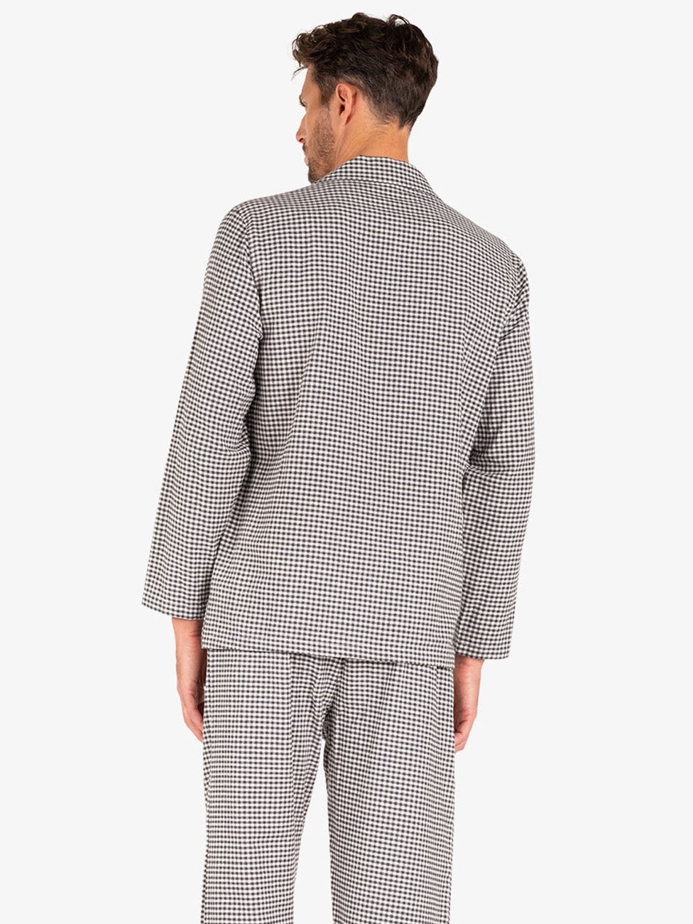 Eminence Men’s Cotton Flannel Button-Front Long Pyjamas