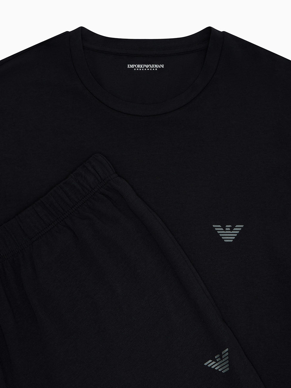 Emporio Armani Stretch Cotton Cuffed Pyjama Set