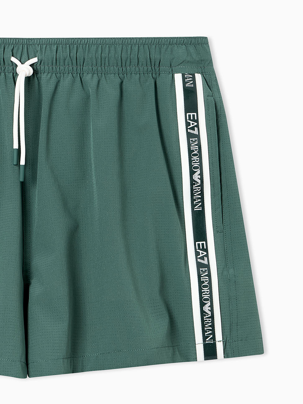 EA7 Green Logo Tape Swim Shorts