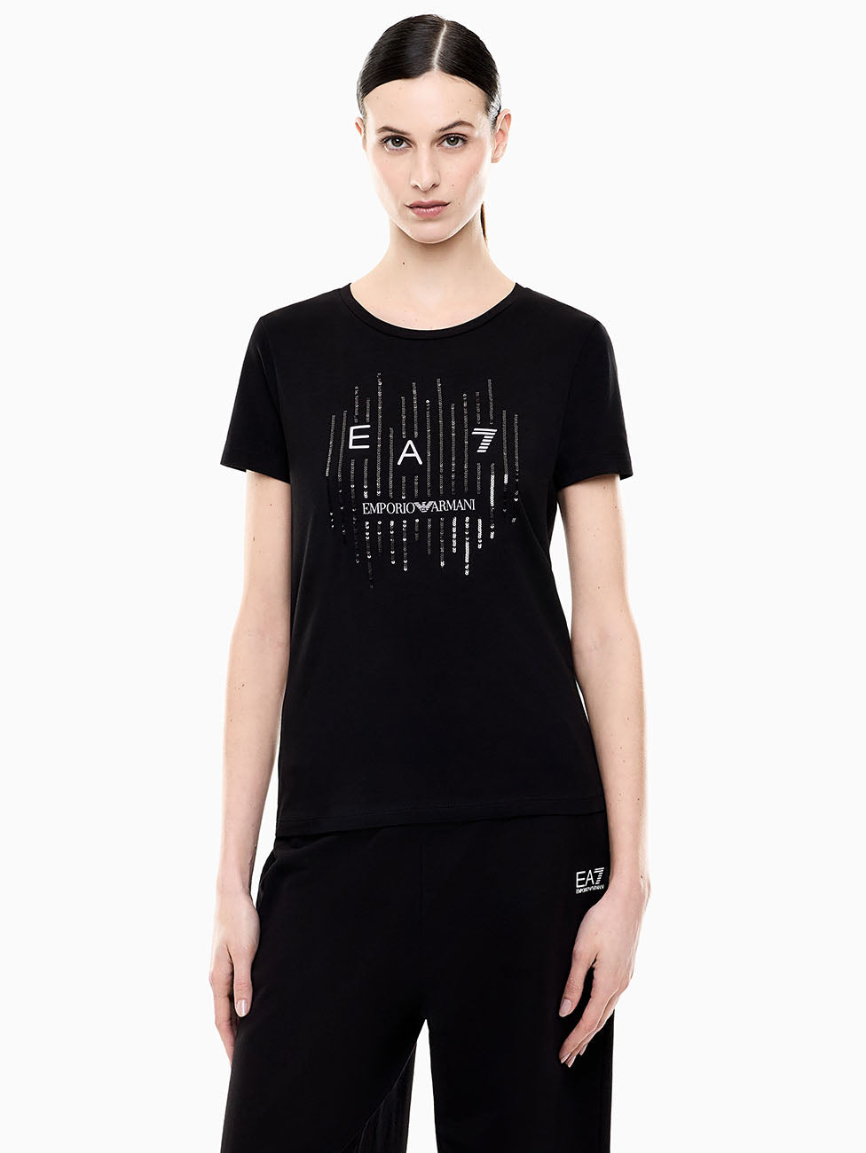 EA7 Logo Series Stretch Jersey T-Shirt