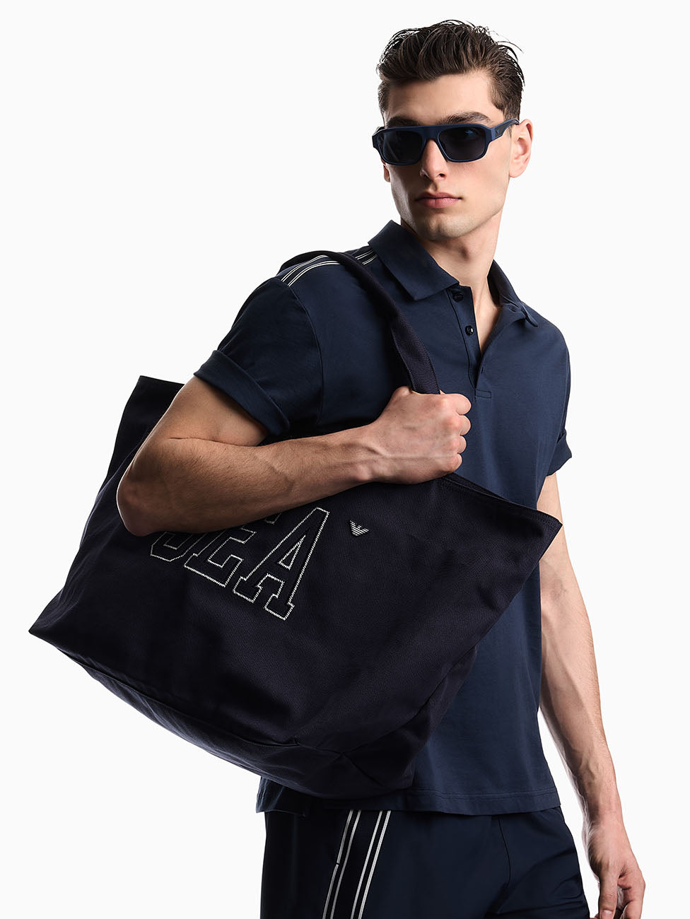 Emporio Armani Sea Embroidery Shopper Bag
