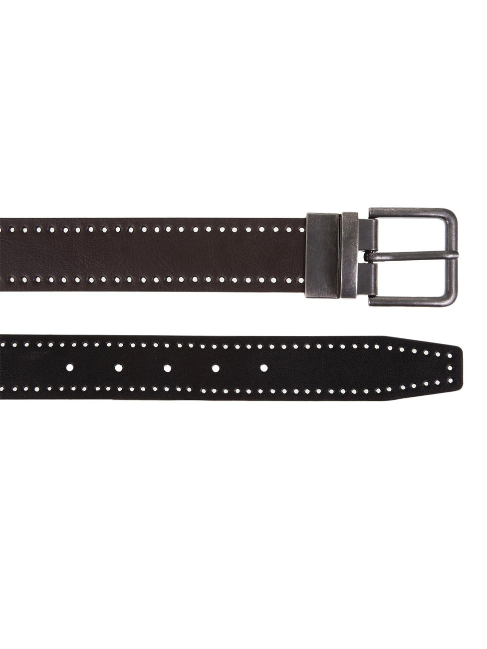 Isotoner Black/Brown Men's 2-in-1 Belt