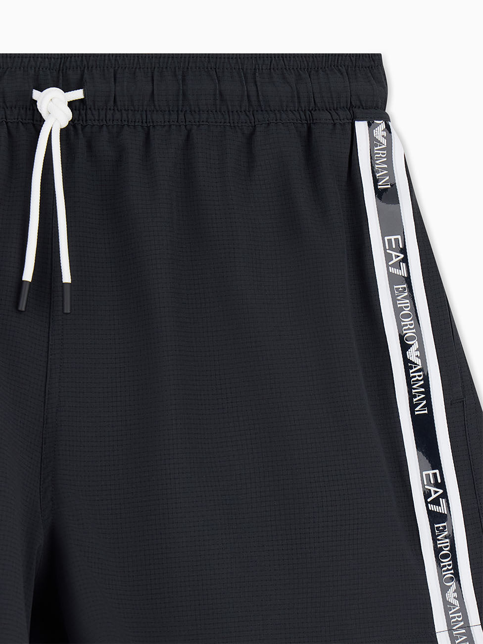 EA7 Black Logo Tape Swim Shorts