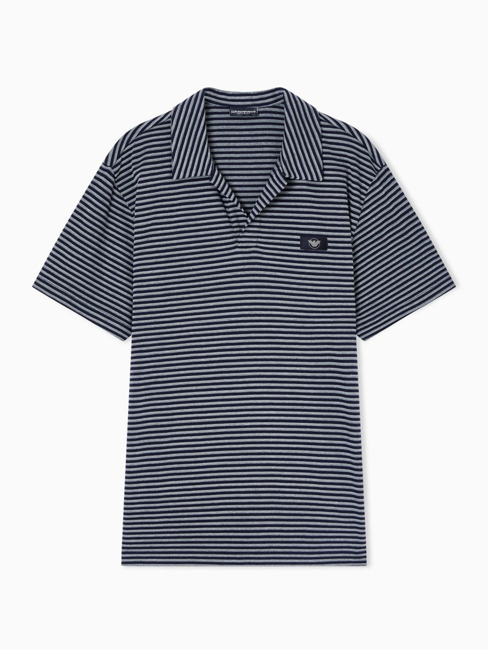 Emporio Armani Striped Knit Polo T-Shirt