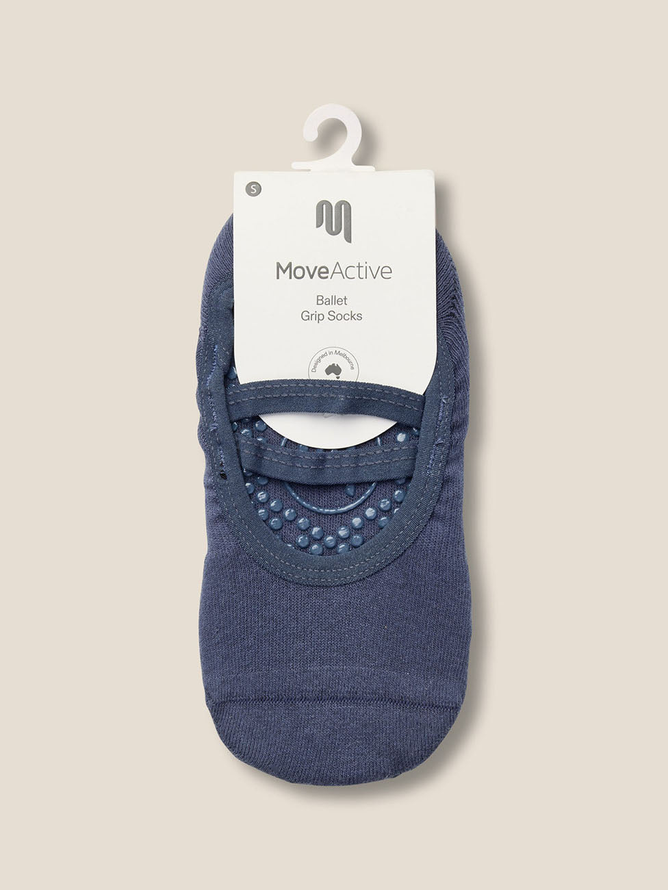 MoveActive French Navy Ballet Grip Socks