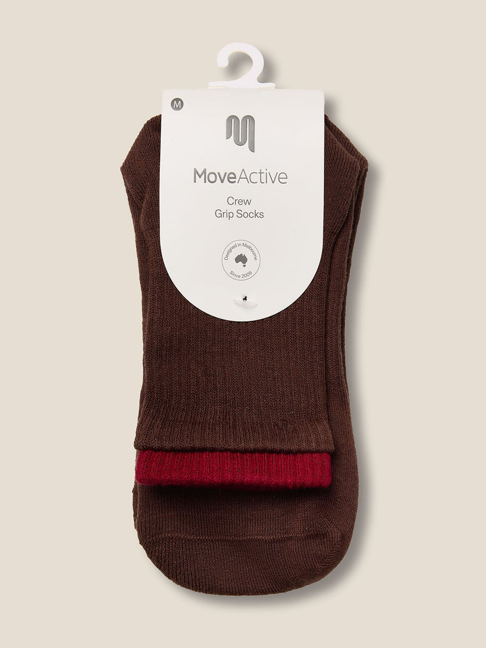 MoveActive Layer Espresso Crew Grip Socks