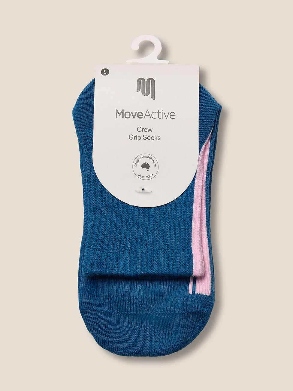 MoveActive Racer Ultra Blue Crew Grip Socks
