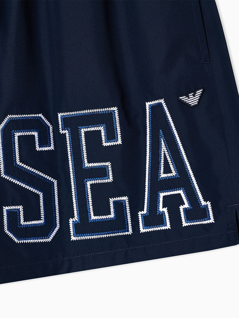 Emporio Armani Sea Embroidery Beach Shorts