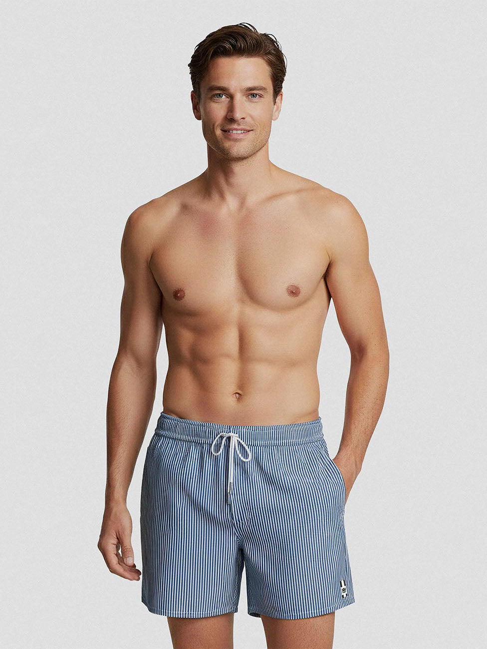 Impetus Blue Striped Swim Shorts
