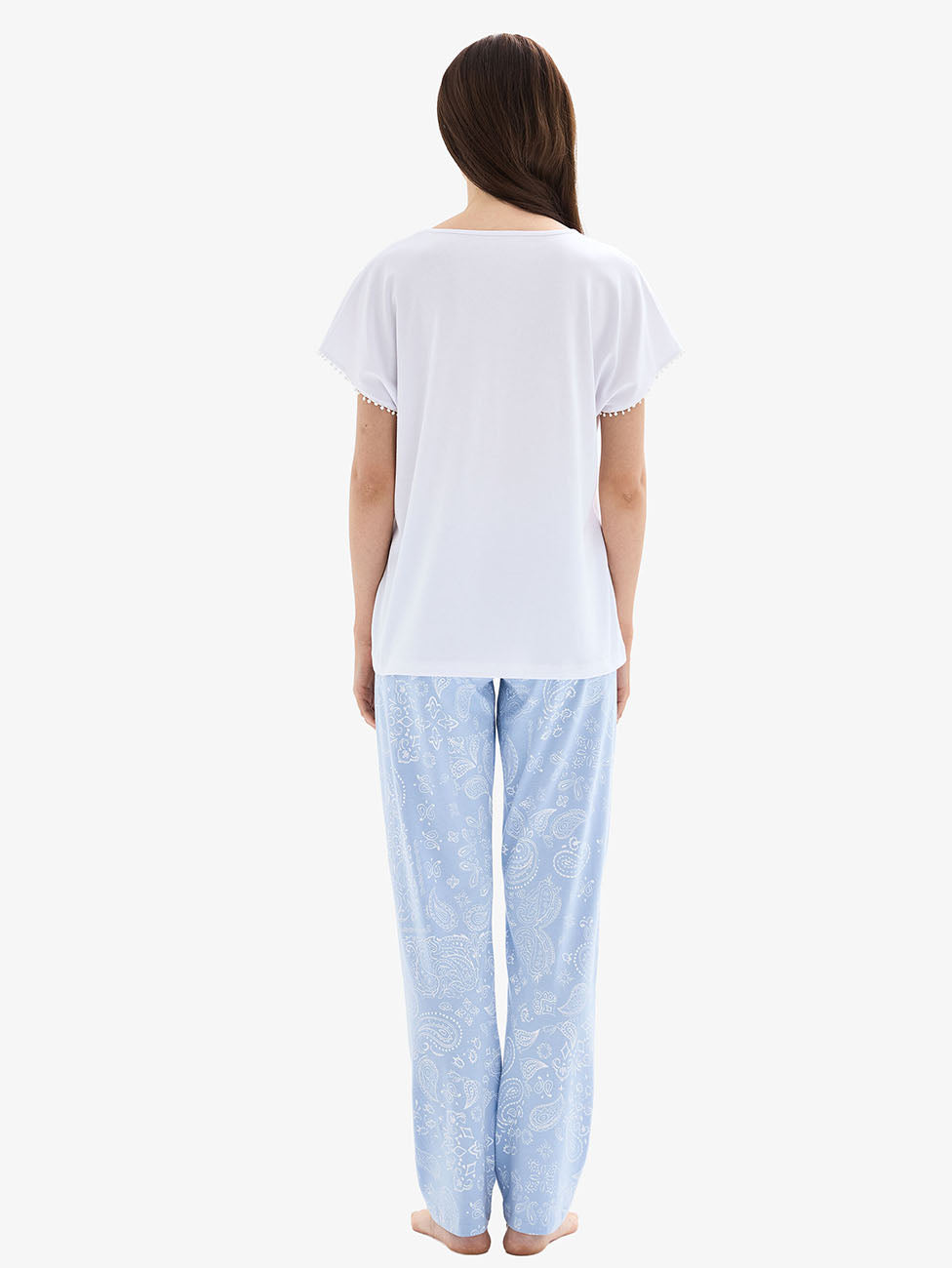Blackspade White & Blue Women's Pyjama