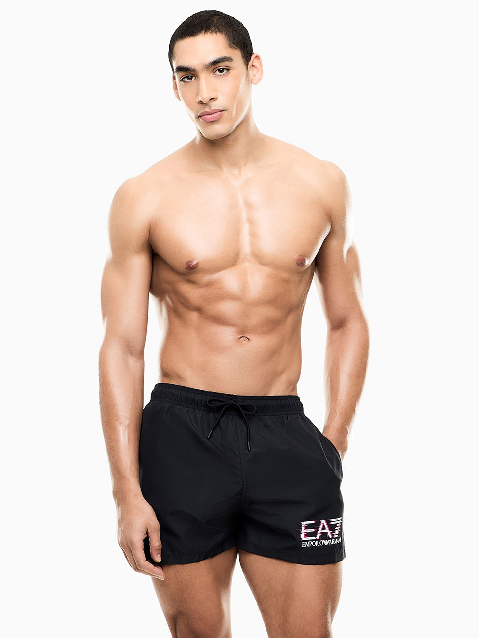 EA7 Water Sports Black Visibility Swim Shorts