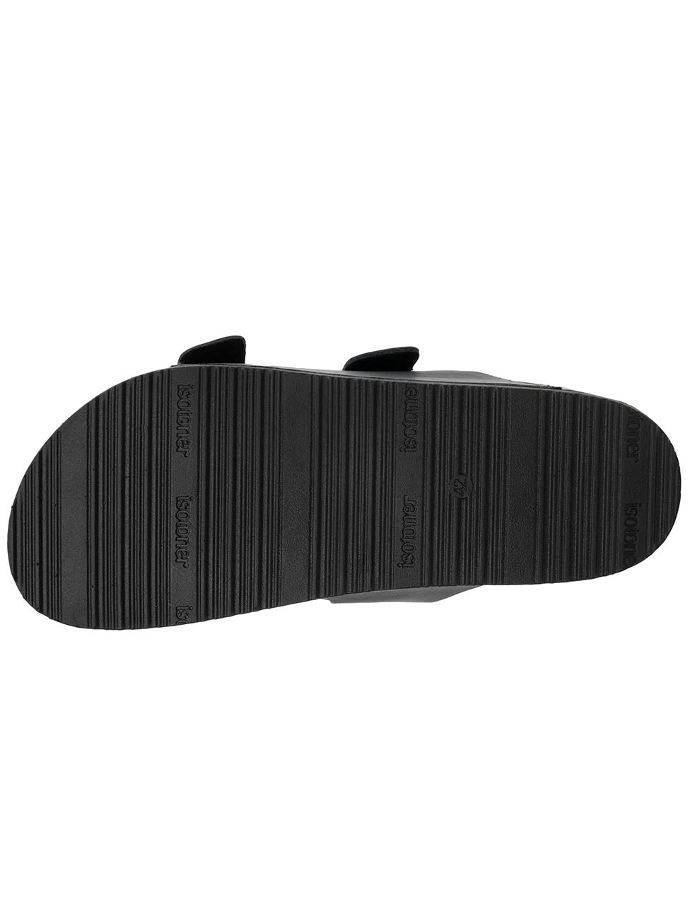 Isotoner Men's Comfort Double Buckle Black Slippers