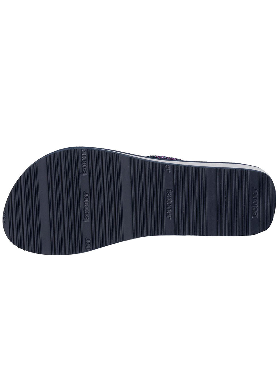 Isotoner Navy Pearl-Heeled Women's Flip-flops