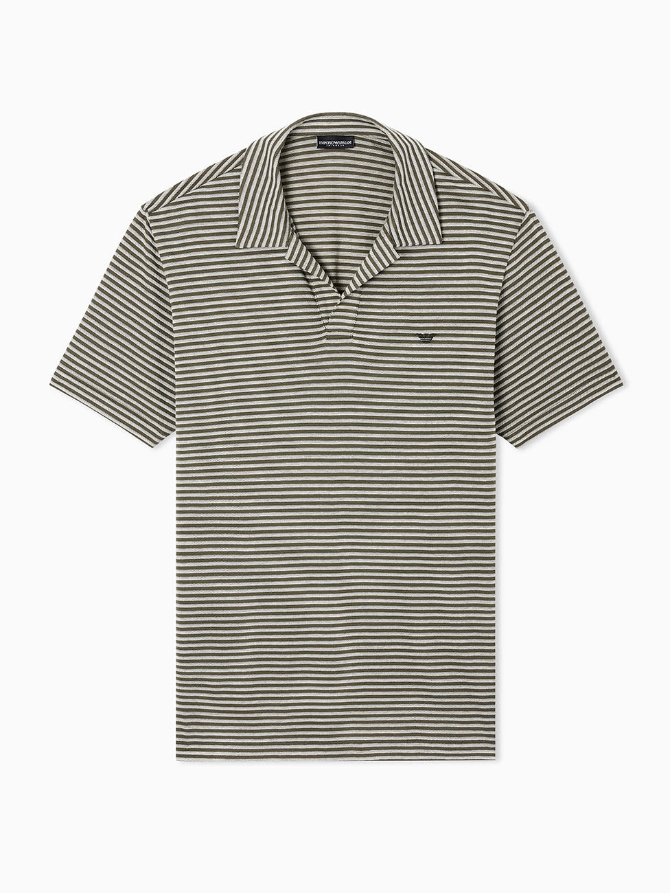 Emporio Armani Striped Knit Polo T-Shirt