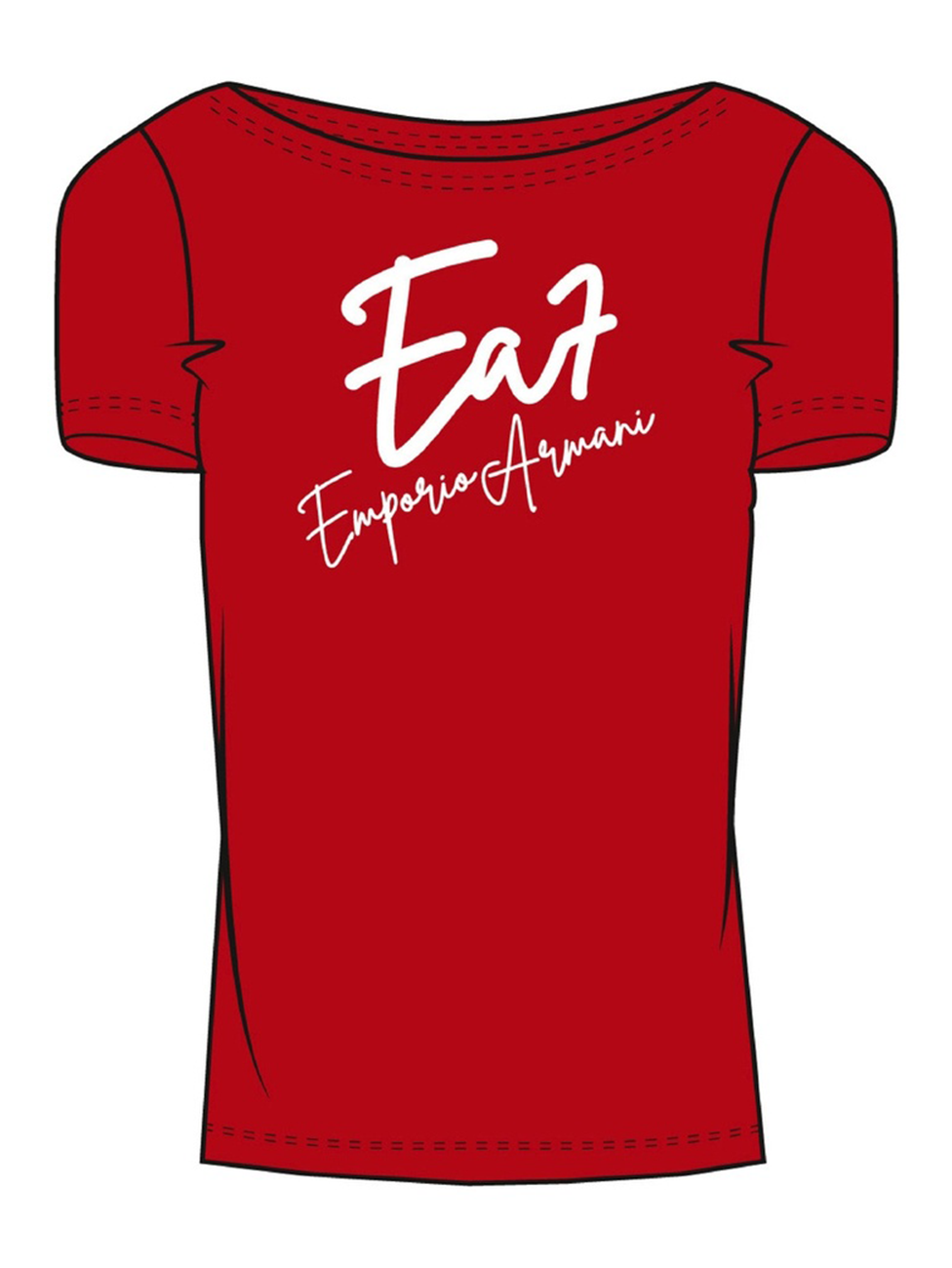 EA7 Logo Series Stretch-Cotton Boat-Neck T-Shirt
