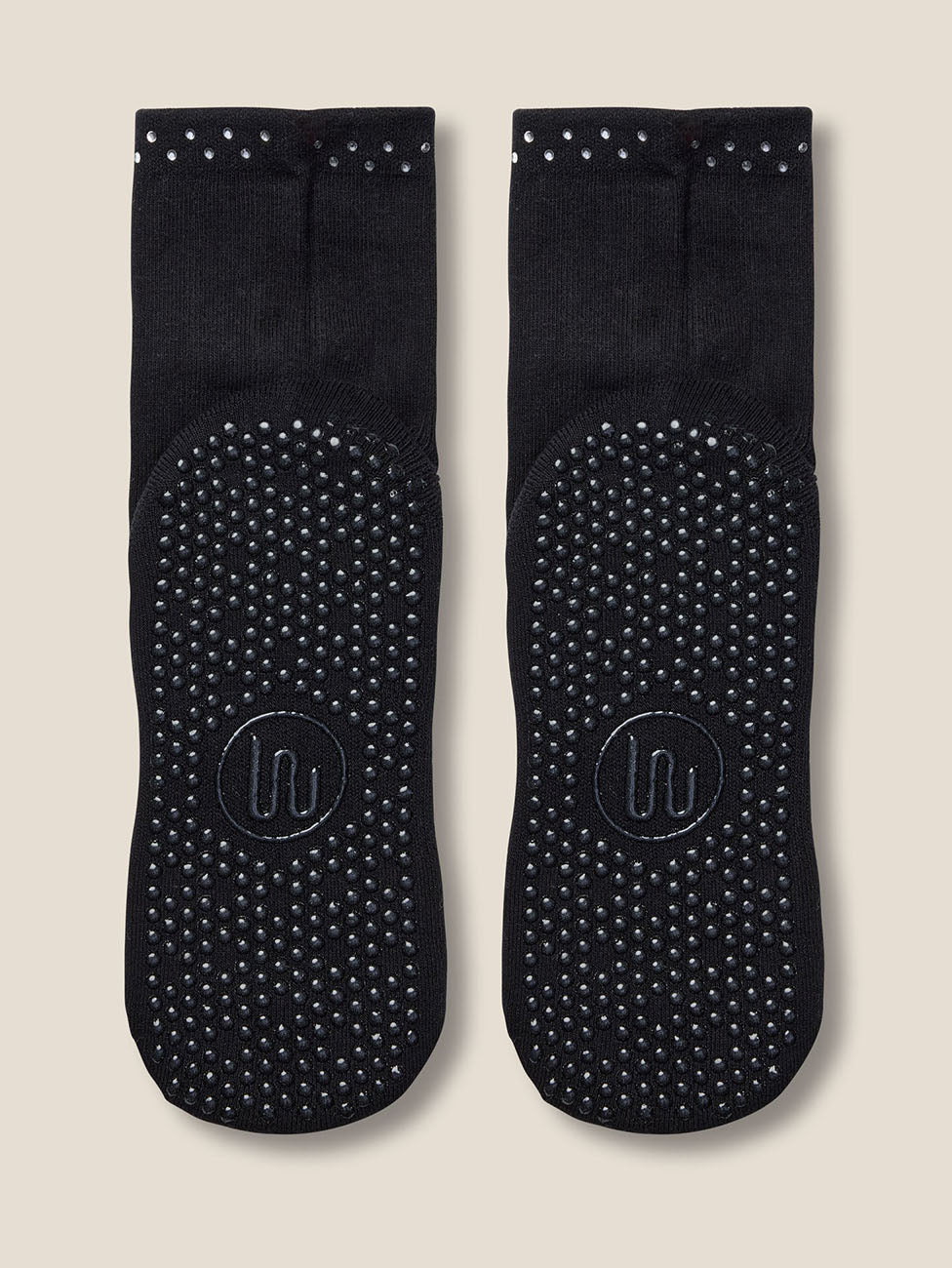 MoveActive Black Crew Grip Socks