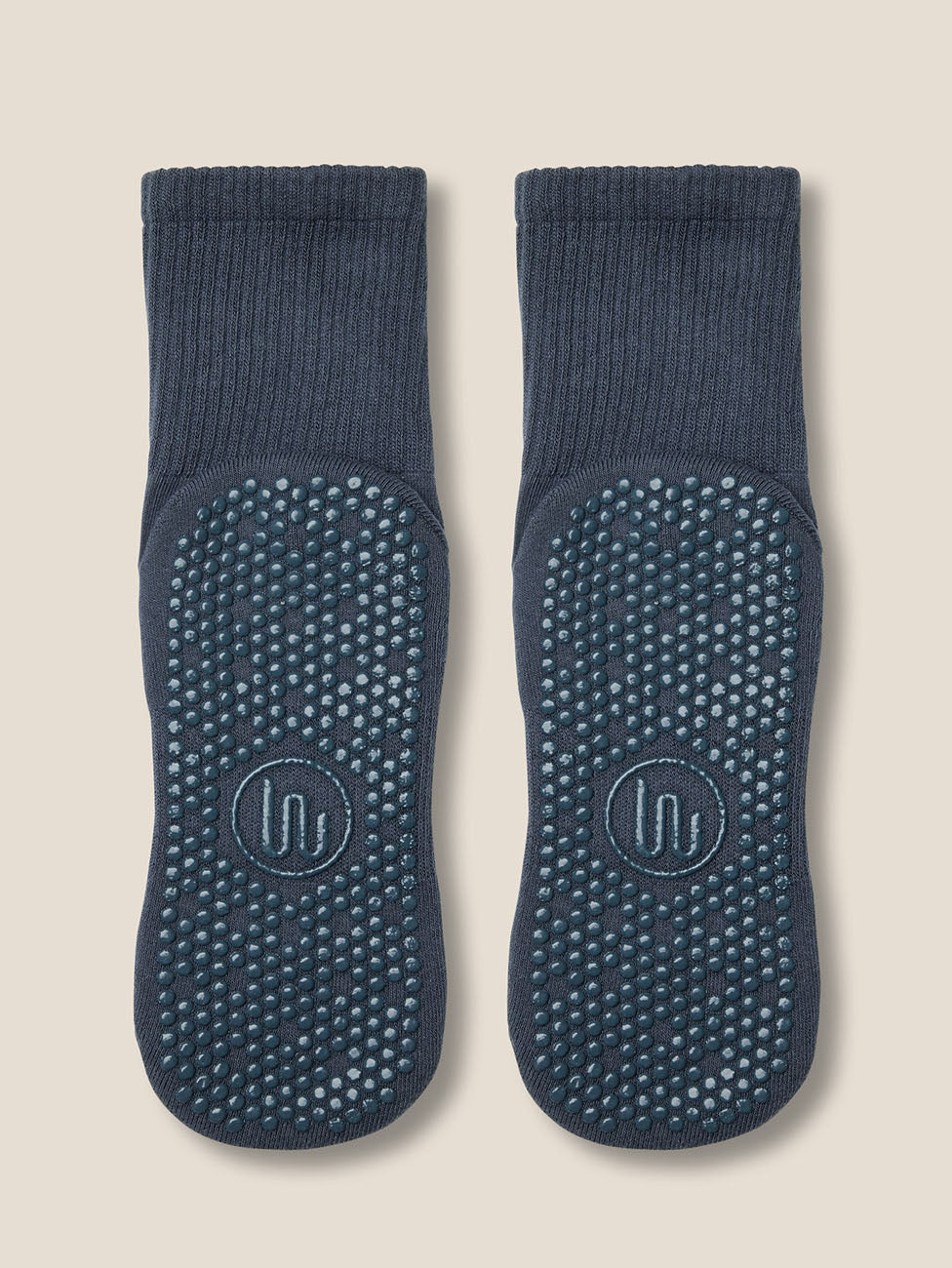 MoveActive French Navy Crew Grip Socks