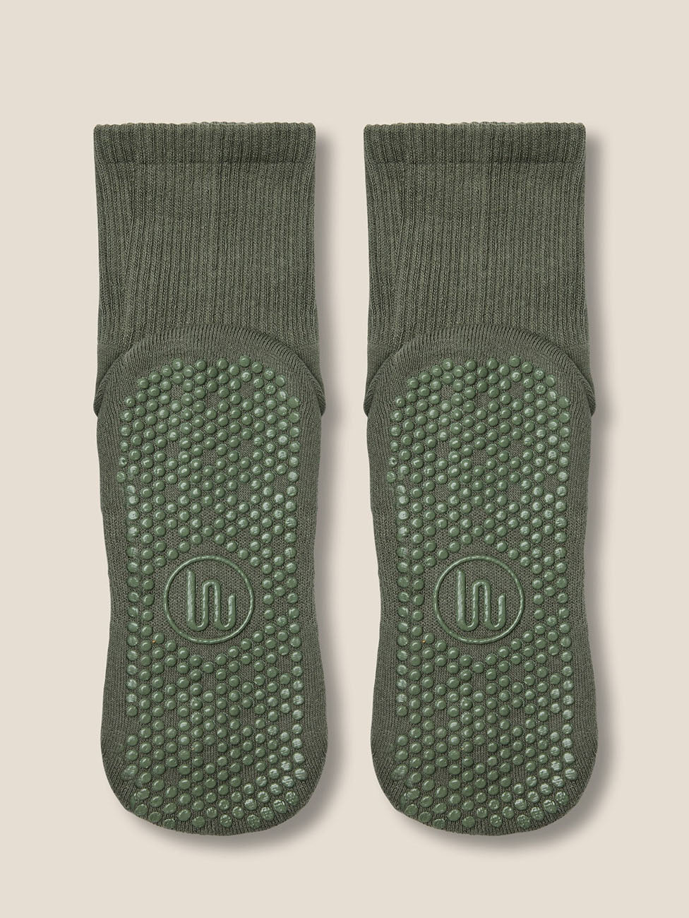 MoveActive Khaki Crew Grip Socks