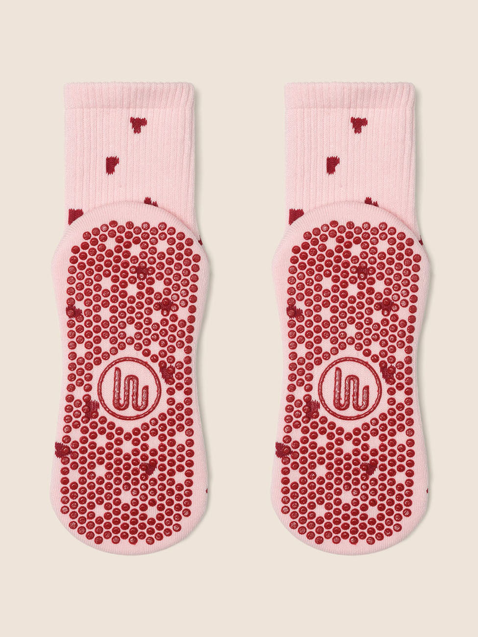 MoveActive Love Me Pink Crew Grip Socks