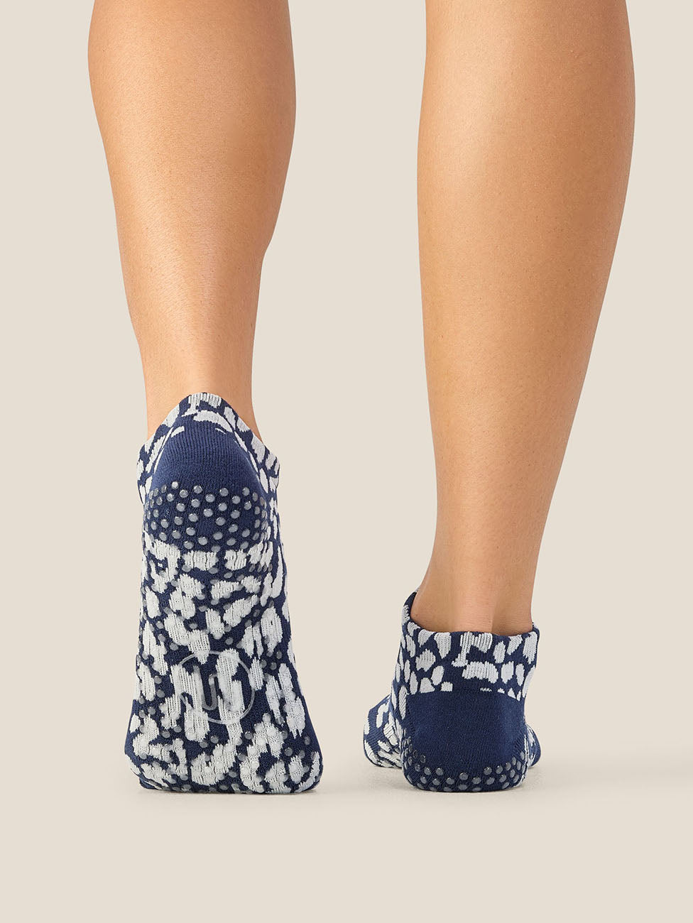 MoveActive Cheetah Navy Low Rise Grip Socks