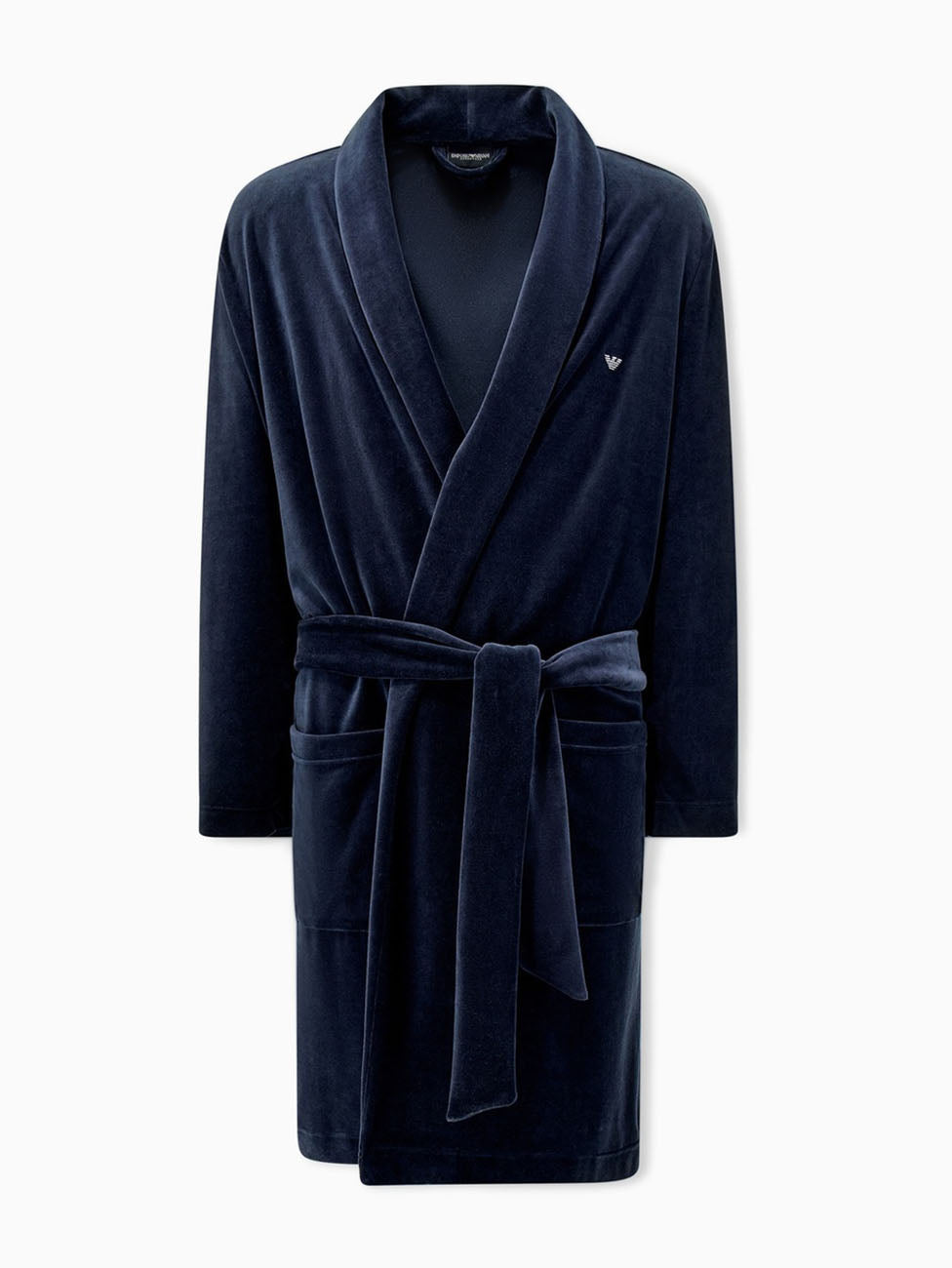 Emporio Armani Cotton Blend Belted Dressing Gown