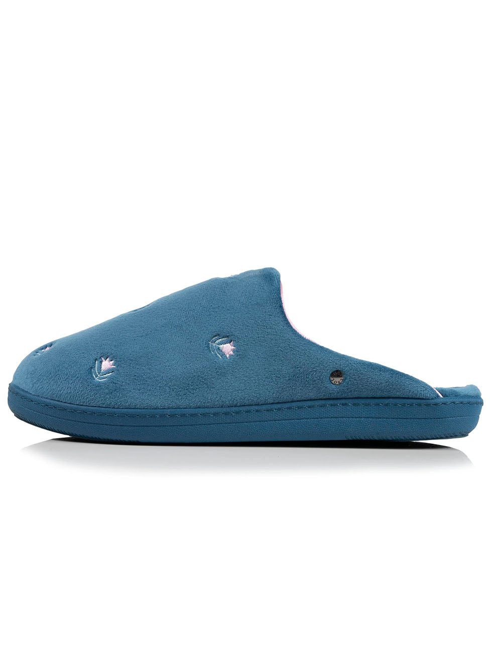 Isotoner Teal Flower Design Women's Slippers