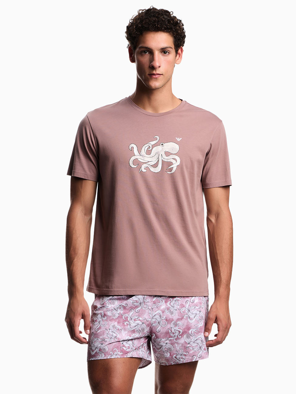 Emporio Armani Octopus Beach T-Shirt