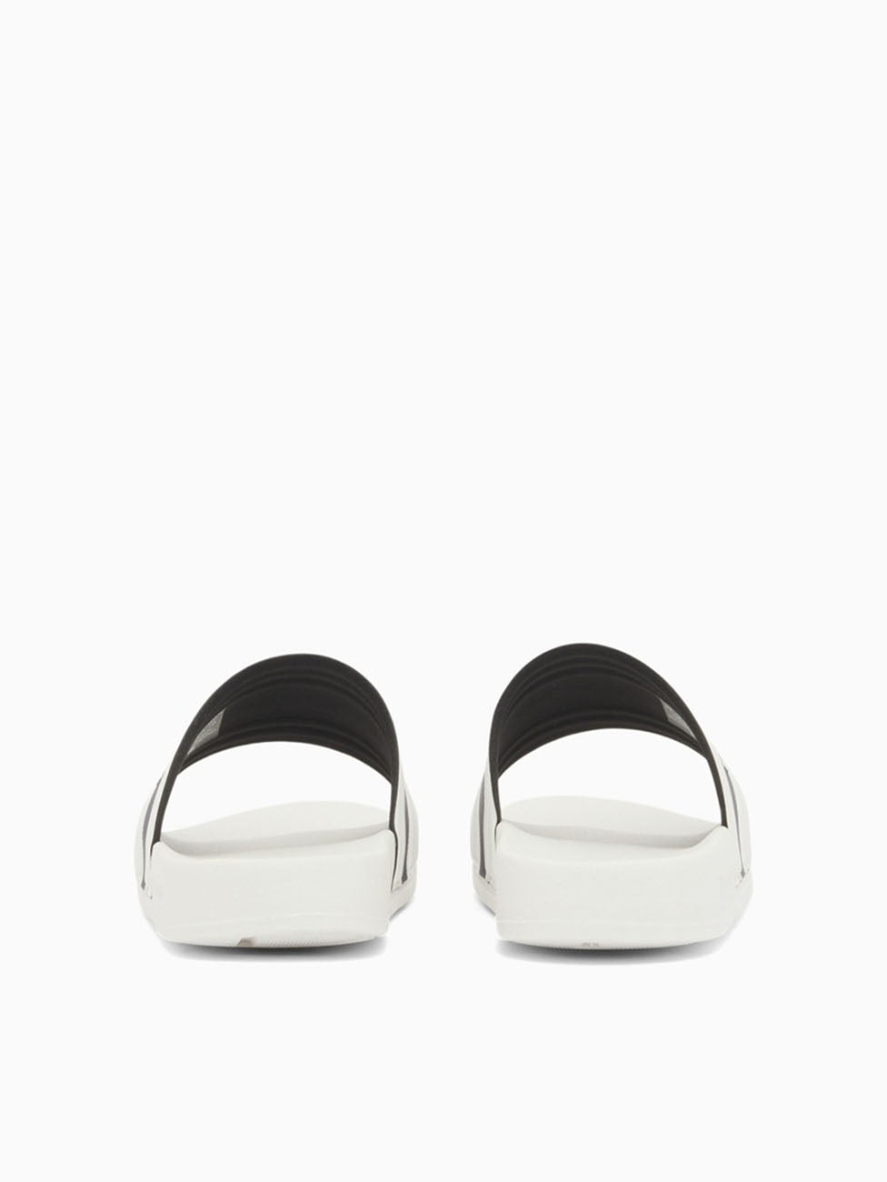 Emporio Armani White & Blue Logo Tape Slippers