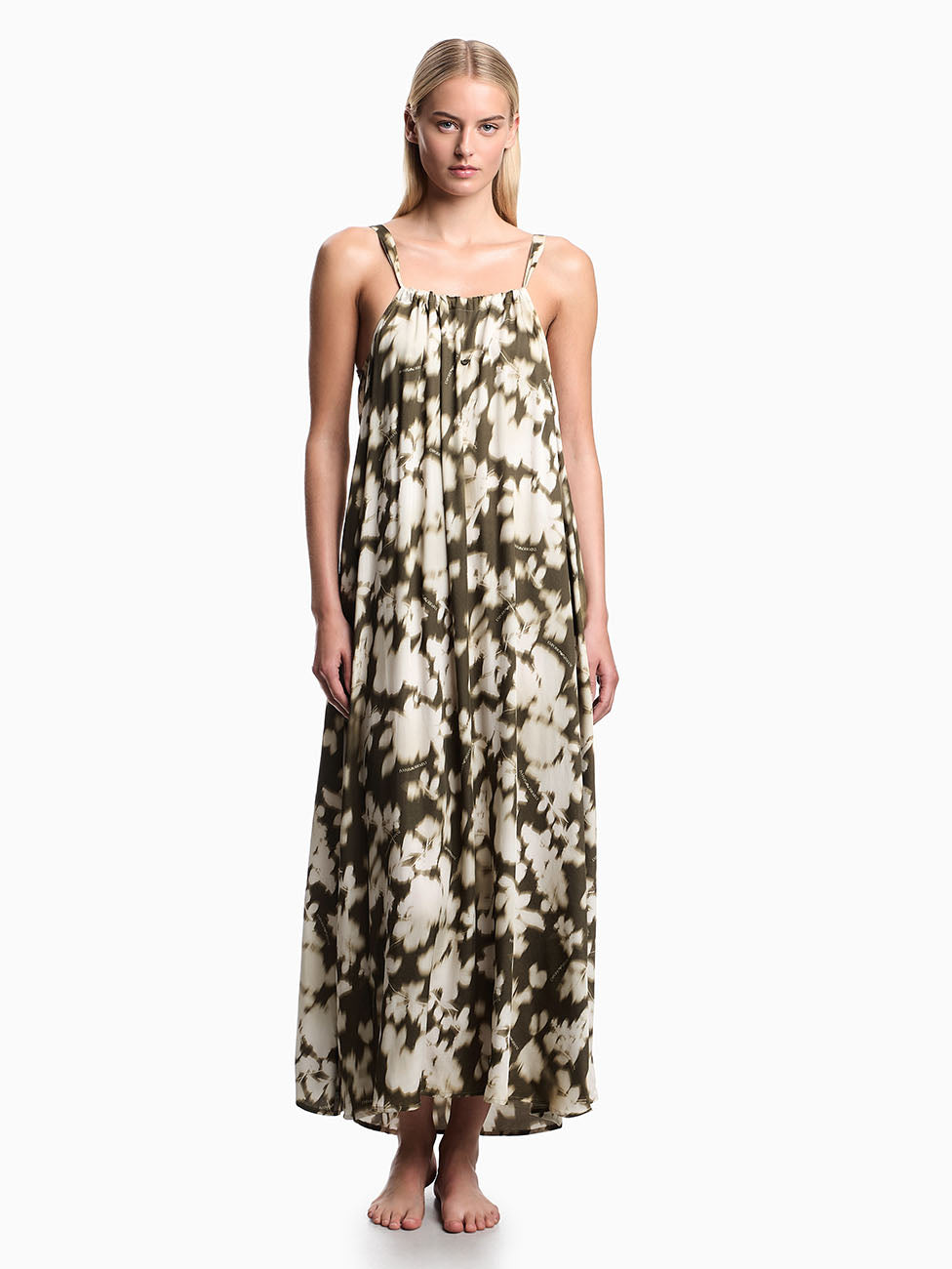 Emporio Armani Floral Print Long Beach Dress