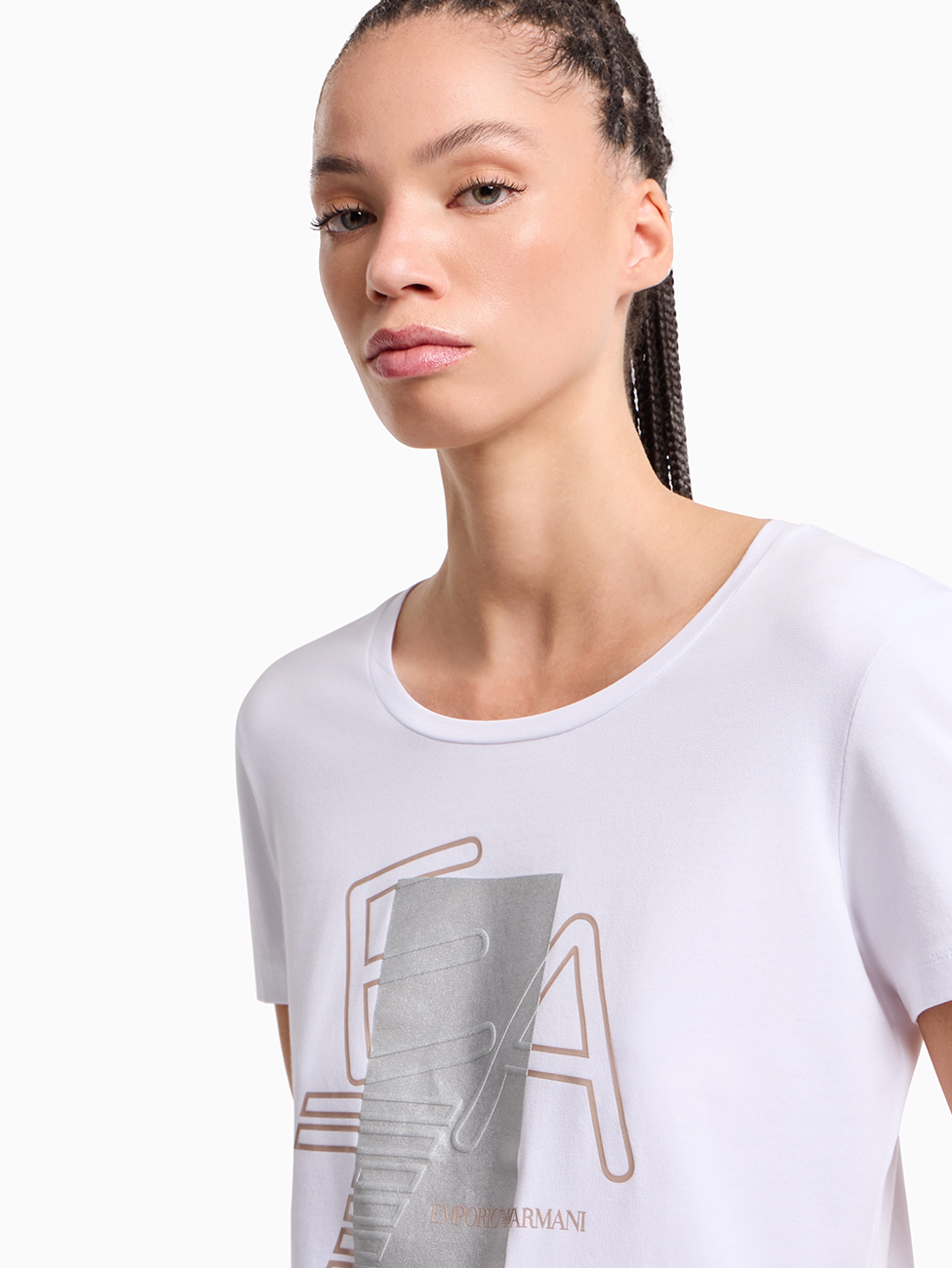 EA7 Logo Series Stretch-Cotton Crew-Neck T-Shirt