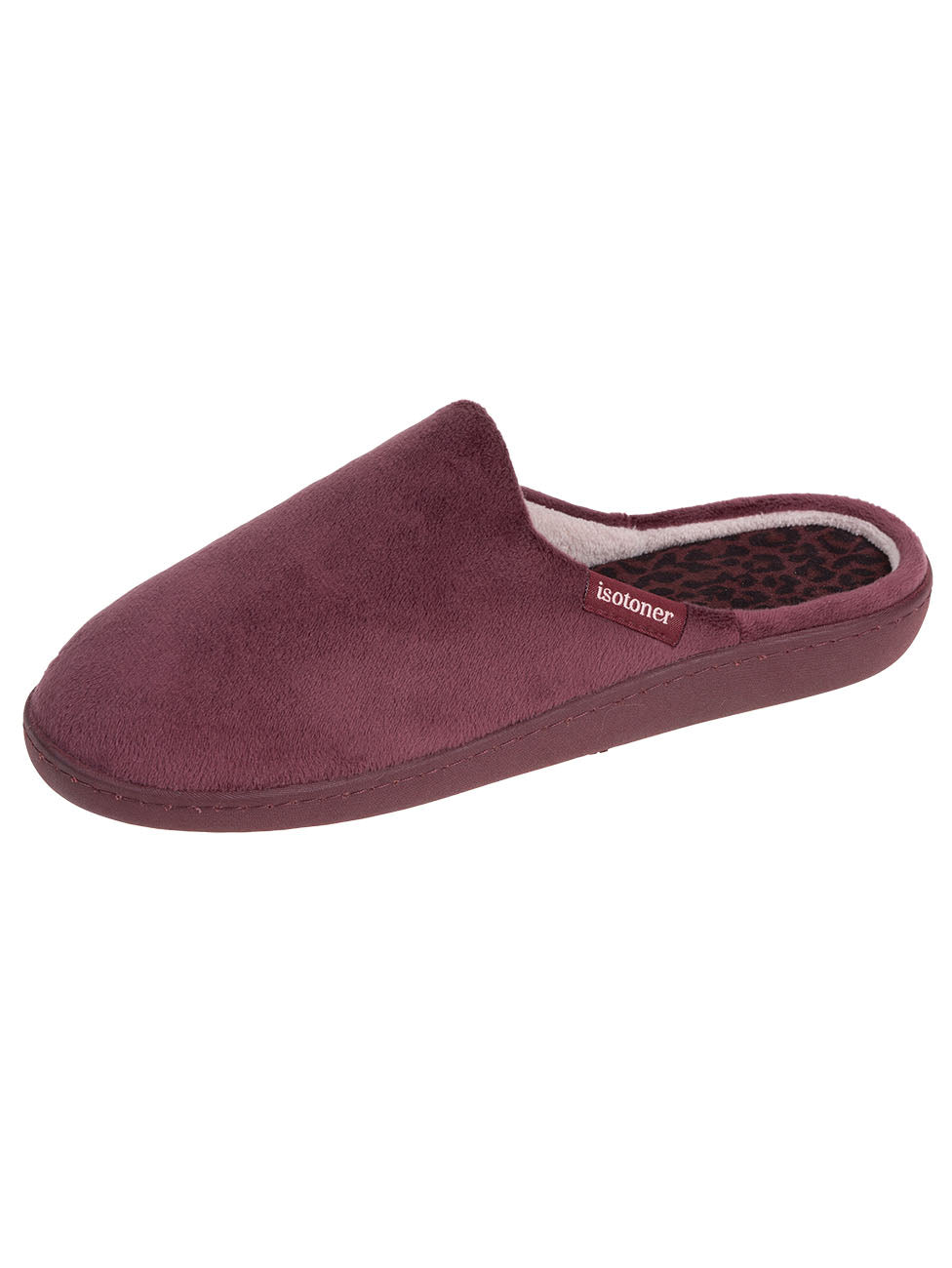 Isotoner Burgundy Women's Mule Slippers