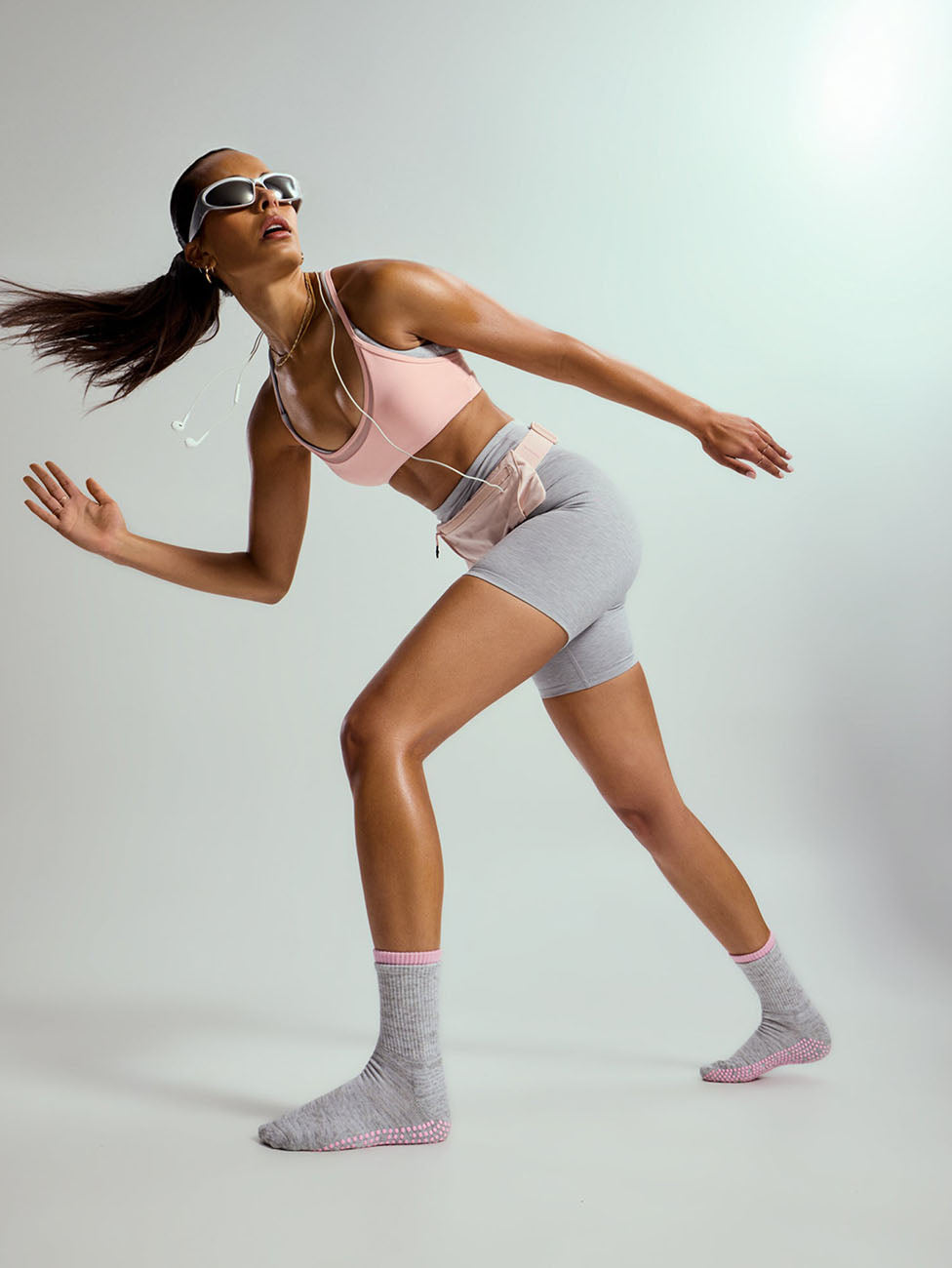 MoveActive Layer Grey Crew Grip Socks
