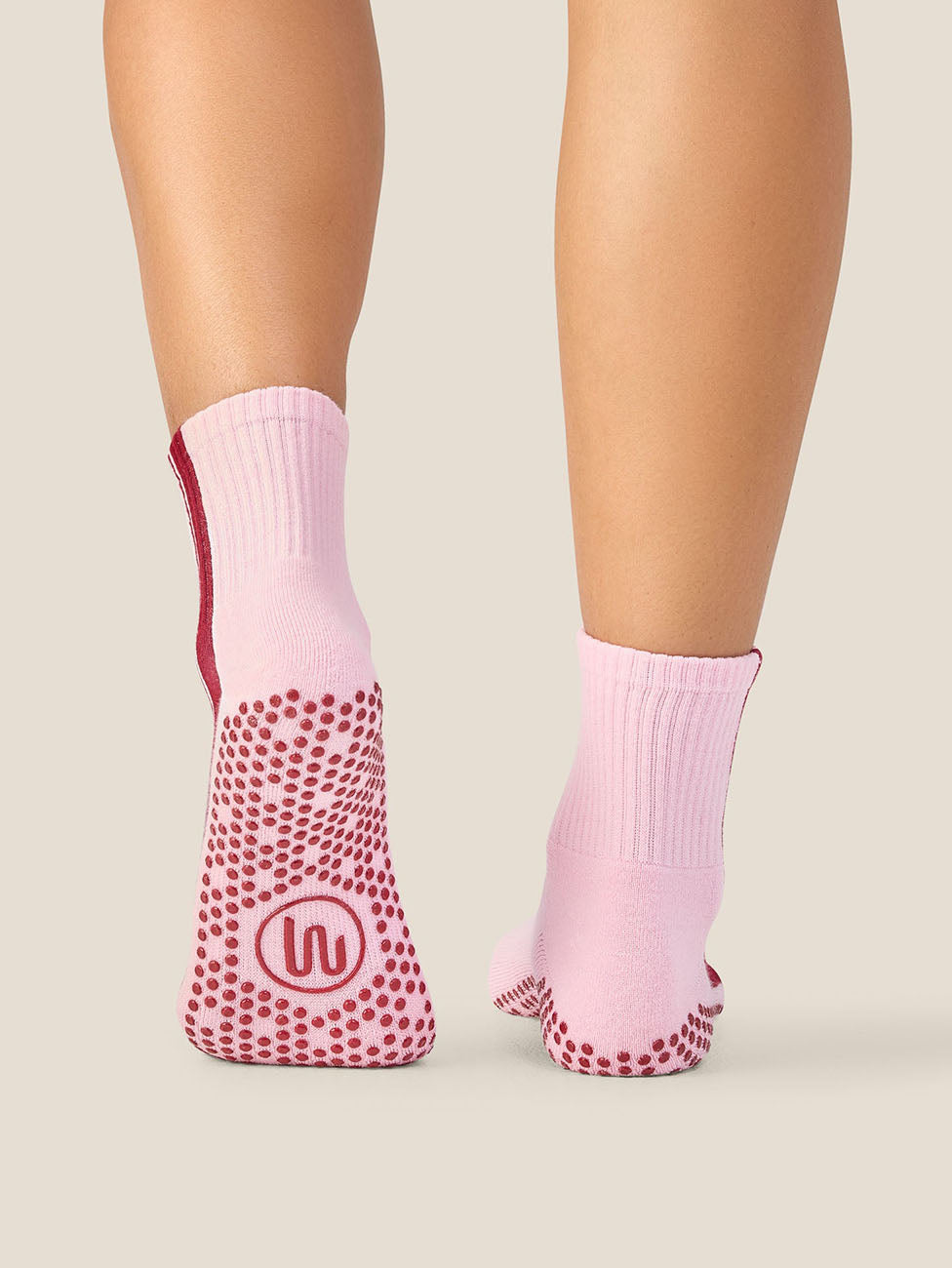 MoveActive Racer Pink Crew Grip Socks