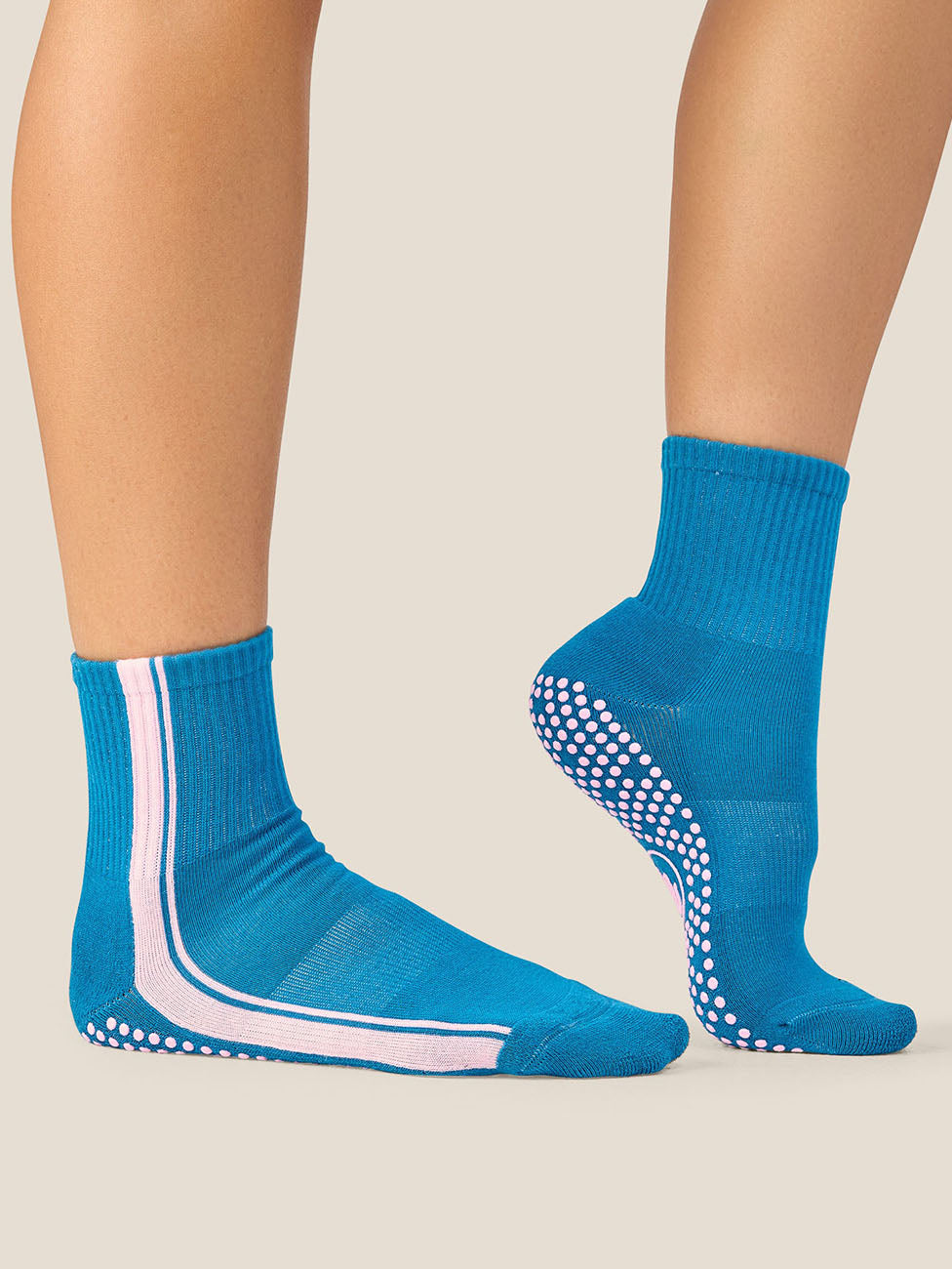 MoveActive Racer Ultra Blue Crew Grip Socks