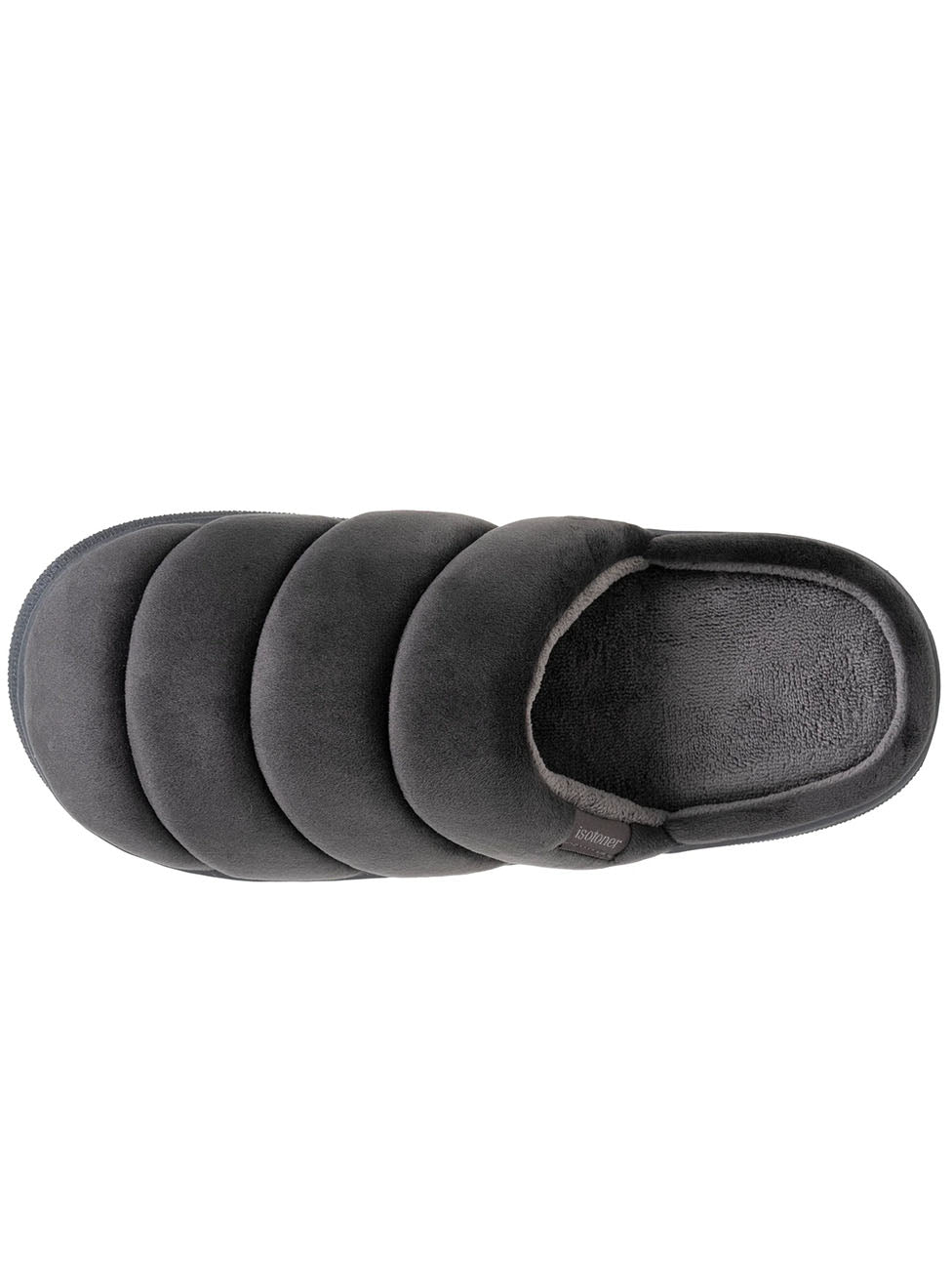 Isotoner BLOUP Comfort Grey Velours Men Slippers
