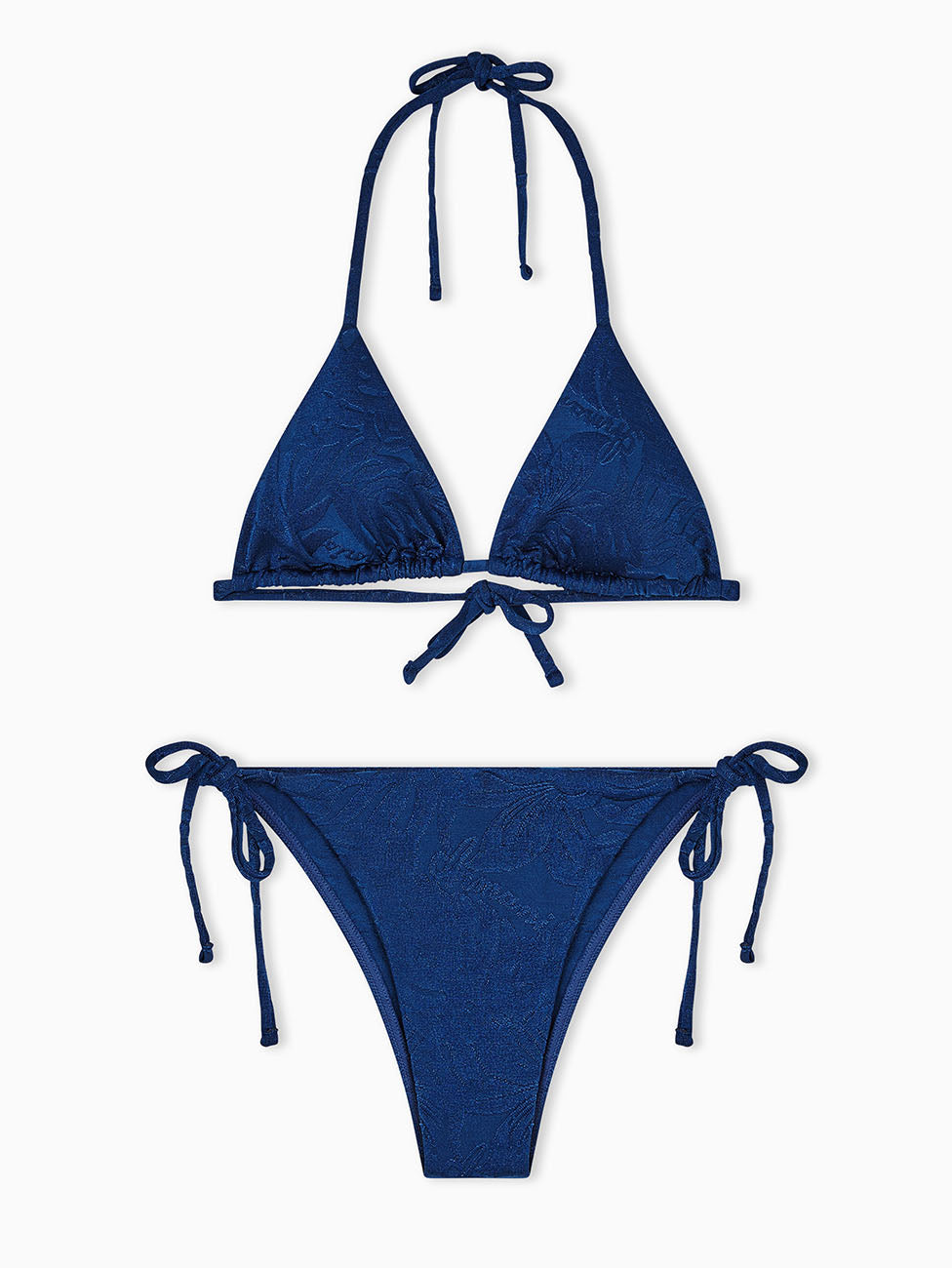 Emporio Armani Blue Padded Triangle Bikini