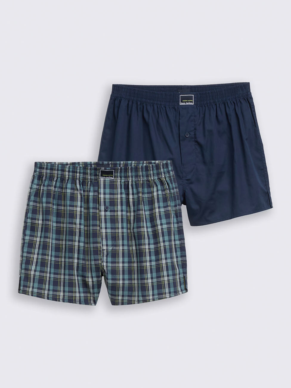 Tom Tailor Checked Pattern Boxer Shorts (Pack of 2)