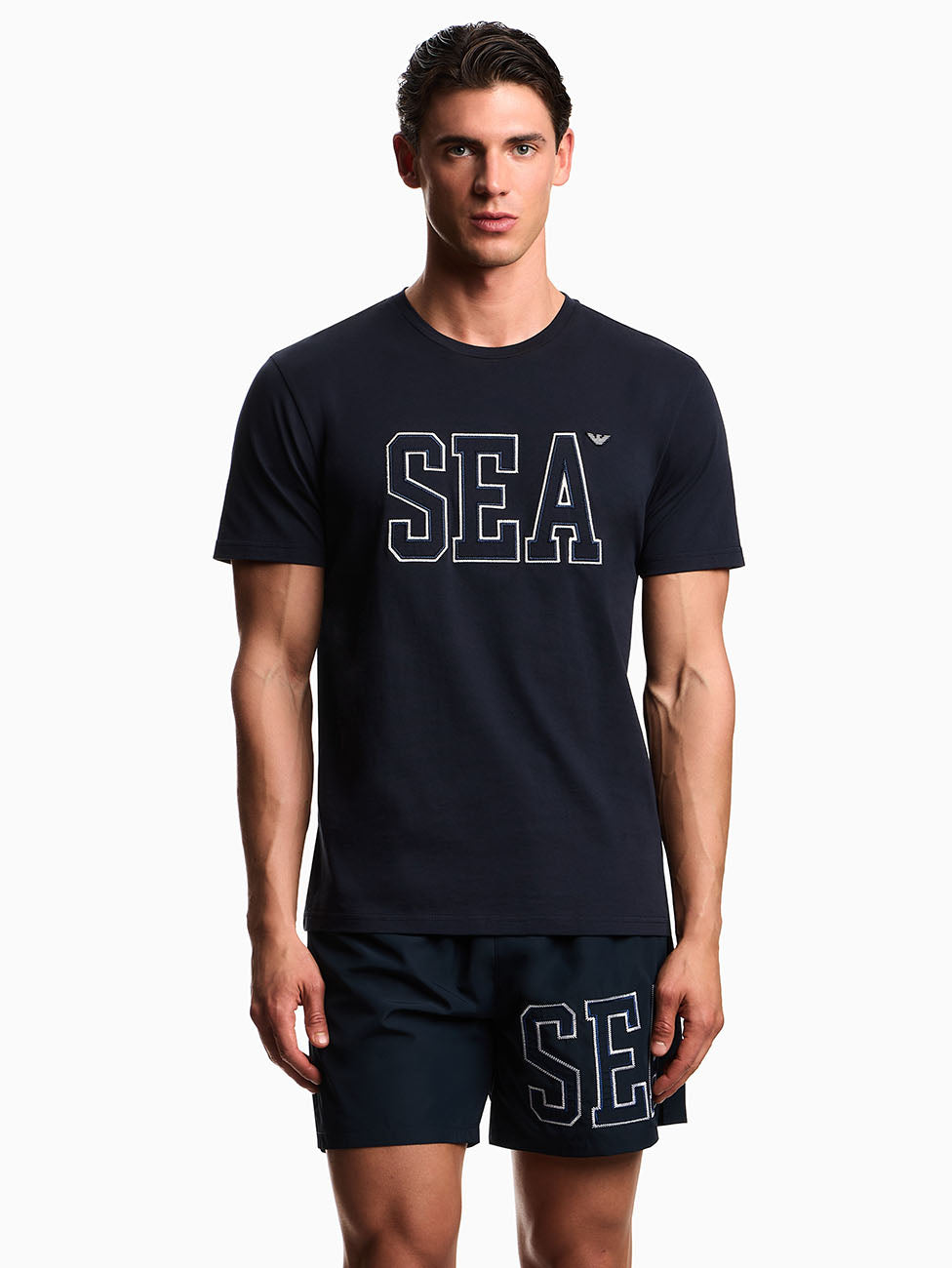 Emporio Armani Sea Embroidery T-shirt