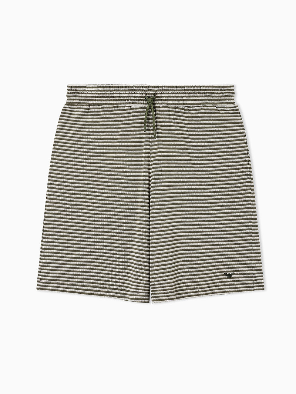 Emporio Armani Striped Knit Cotton Bermuda Shorts