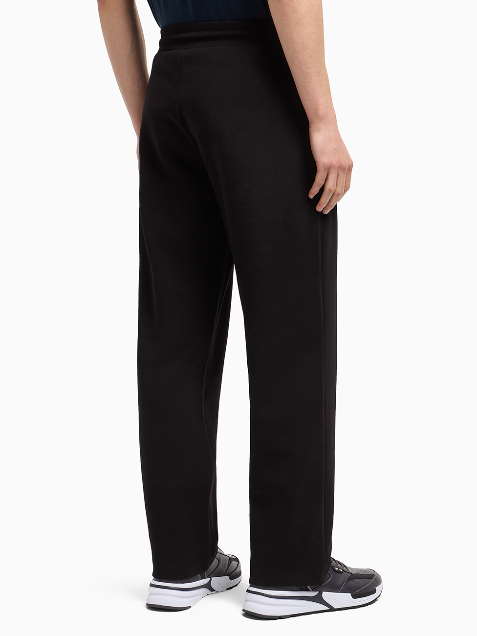 EA7 Lux Identity Cotton-Blend Interlock Trousers