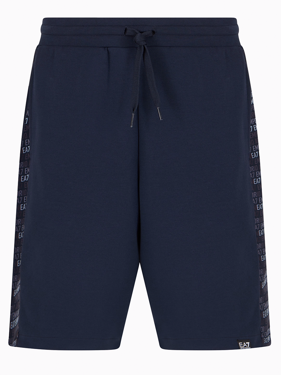 EA7 Logo Series Cotton-Blend Bermuda Shorts