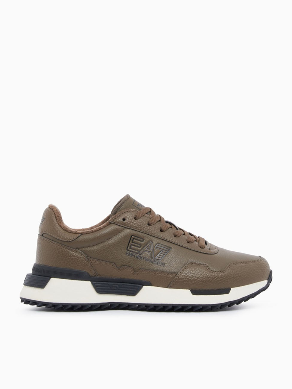 EA7 Teak & White Vintage Running Sneakers