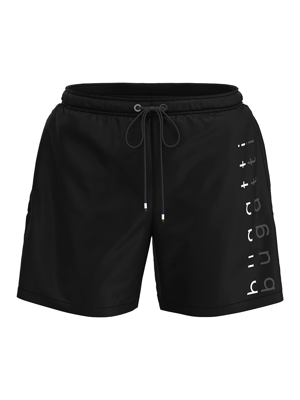 Bugatti Black Logo Print Beach Shorts