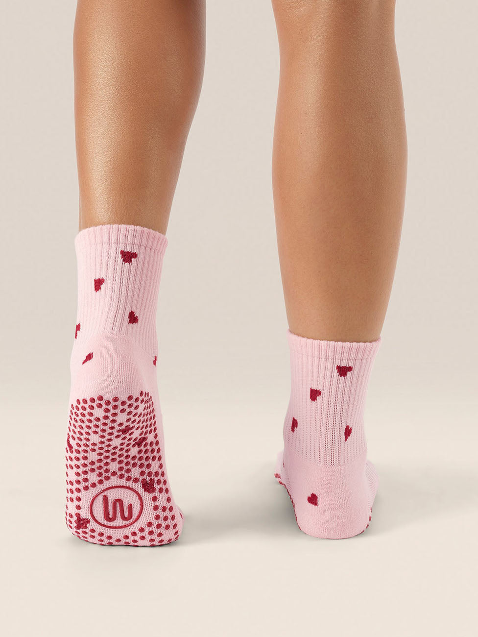 MoveActive Love Me Pink Crew Grip Socks