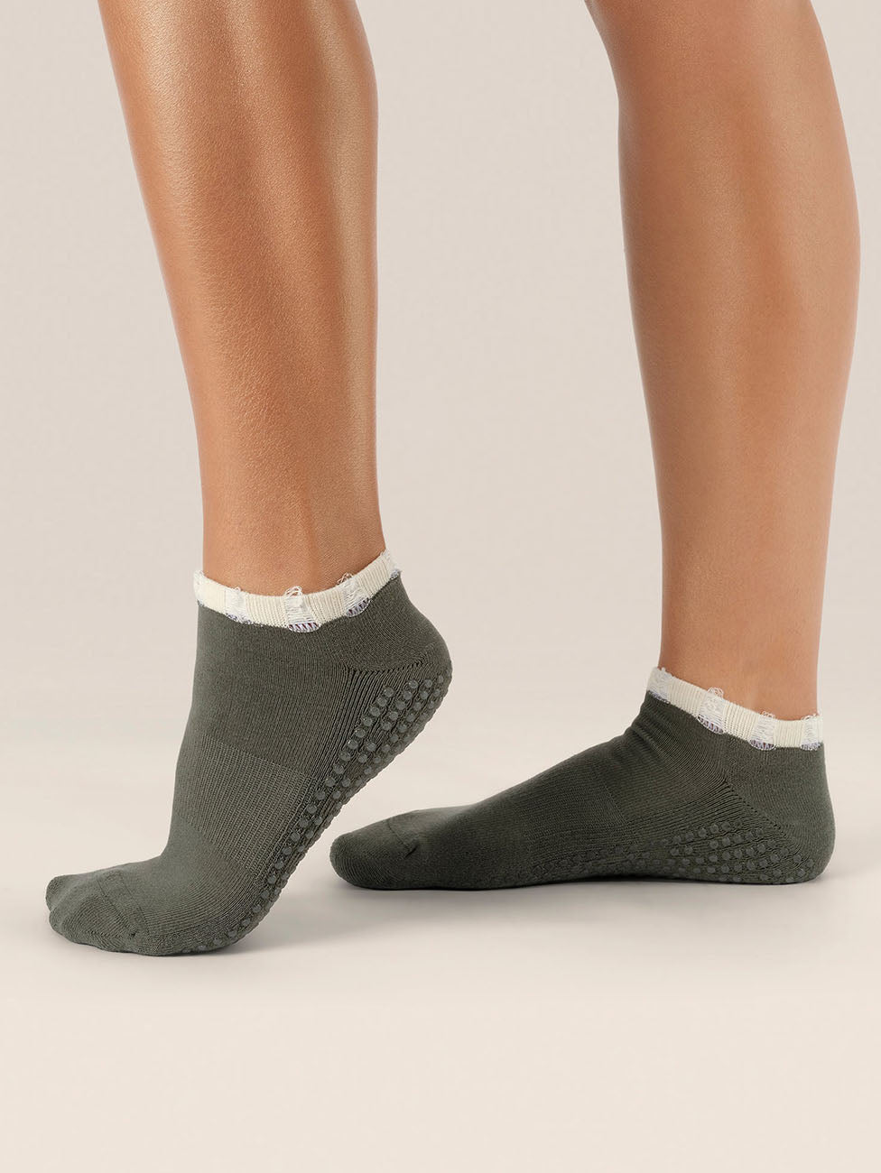 MoveActive Khaki Low Rise Grip Socks